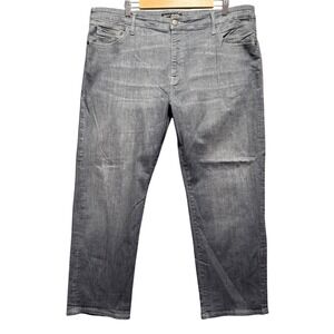 Mavi Matt Relaxed Straight Jeans 40x28 Gray Mens Stretch Denim Medium Wash